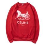 Celine Cotton Cashmere Sulky Red Sweatshirt