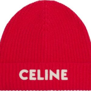 Red Celine Wool Beanie